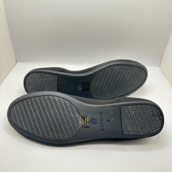 NEW Rothy’s The Flat Round Toe Knit Ballet Flat in Black Solid Women’s Sz 8 - Picture 7 of 10